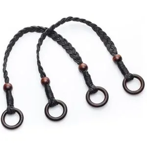 Taschengriffe geflochten, schwarz, 49 cm, 1 Paar