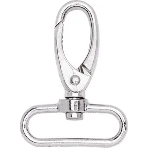 buttinette Karabinerhaken, silber, für 40 mm breite Bänder, Inhalt: 2 Stück