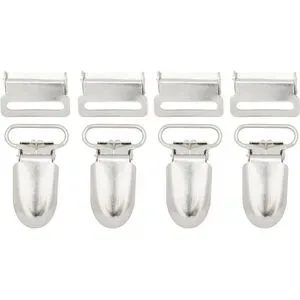 buttinette Hosenträger-Clips mit Versteller, Größe: 53 x 25 mm