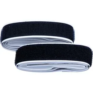 buttinette Klettverschlussband, selbstklebend, schwarz, Breite: 2 cm, Inhalt: je 1 m