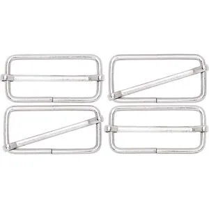 buttinette Leiterschnallen, silber, für 40 mm breite Bänder, 4 Stück