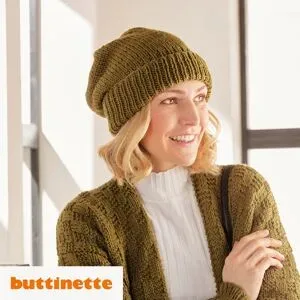 Strickanleitung ? Beanie mit breitem Umschlag aus Woll Butt Heidi