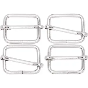 buttinette Leiterschnallen, silber, für 25 mm breite Bänder, 4 Stück