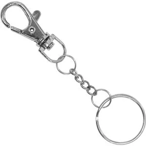 Schlüsselanhänger mit Karabiner, 25 mm, 4 Stück