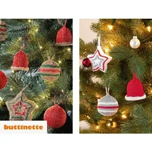 Strickanleitung ? Christbaumschmuck-Set aus Woll Butt Camilla oder Glow