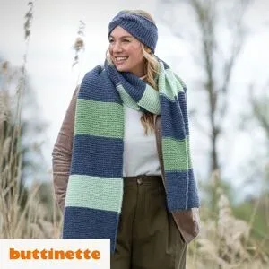 Strickanleitung ? Maxi-Schal & Stirnband aus Woll Butt Fabiola