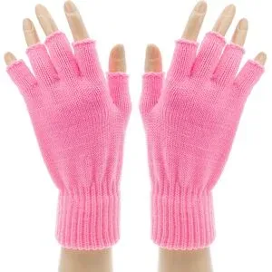 Strick-Handschuhe, rosa