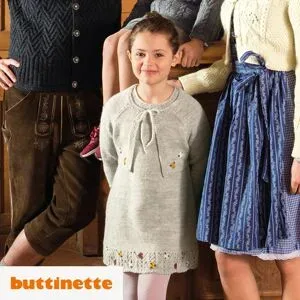 Strickanleitung ? Kleid mit Ajourmusterblende aus Woll Butt Tirol