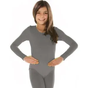 Kinder-Langarmbody, grau