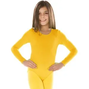Kinder-Langarmbody, gelb