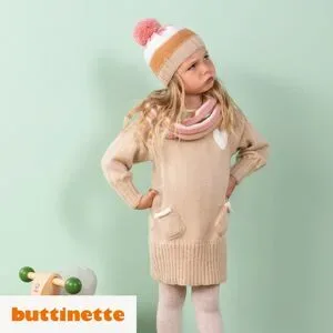 Strickanleitung ? Mädchenkleid aus Woll Butt Venia