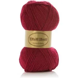 Woll Butt Strumpfgarn Socke 6-fädig ? weinrot