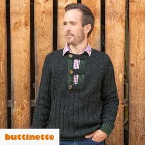 Strickanleitung ? Herrenpullover mit Riegelverschluss Tirol