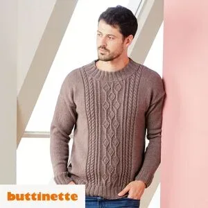 Strickanleitung ? Herrenpullover mit Aranmuster Innsbruck
