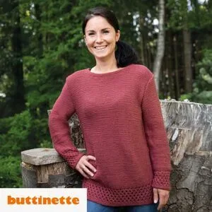Strickanleitung ? Pullover mit Netzmusterblenden Versailles
