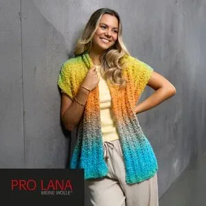 Strickanleitung ? Oversize-Weste mit Fallmaschen aus Pro Lana Piuma Cotton