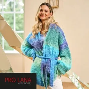 Strickanleitung ? Jacke mit Schalkragen aus Pro Lana Piuma Cotton