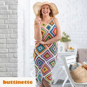 Häkelanleitung ? Boho-Kleid aus Woll Butt Pearl