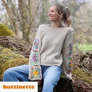 Strickanleitung ? Pullover mit Granny Squares aus Woll Butt Lisa