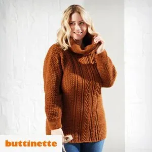 Strickanleitung ? Oversized Pullover mit Aranmuster Versailles