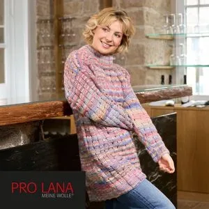 Strickanleitung ? Sweater mit Korbmuster aus Pro Lana Armonia