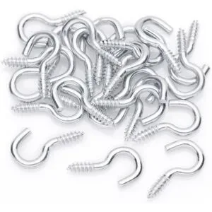 Schraubhaken, silber, 24 Stück