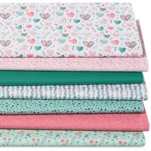 Patchwork- und Quiltpaket ?Herzen?, pastell-color