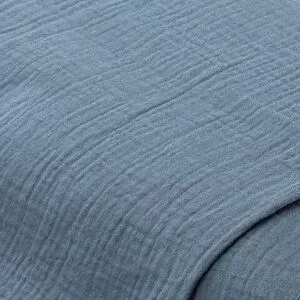 Musselin/Doppel-Gaze, rauchblau