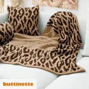 Strickanleitung ? Wohndecke im Animal-Design
