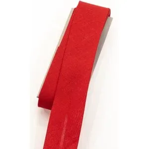 buttinette Baumwoll-Schrägband, rot, Breite: 3 cm, Länge: 5 m