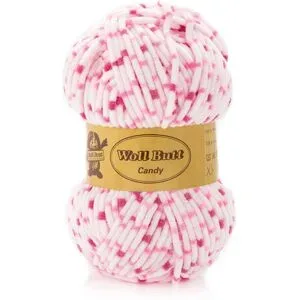 Woll Butt Candy - Chenillegarn, rosa color