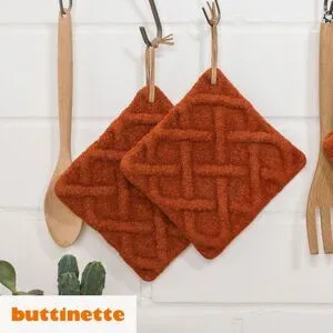 Strickanleitung ? Topflappen aus Woll Butt Filzwolle