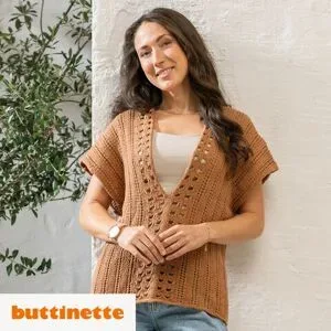 Strickanleitung ? Shirt mit Lochmuster-Streifen aus Woll Butt Primo Linda