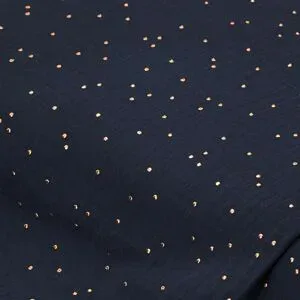 Musselin mit Glitzerdruck 