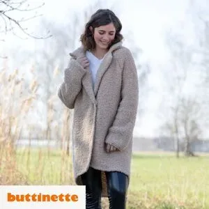 Strickanleitung ? Oversized Kuscheljacke aus Woll Butt Bouclé