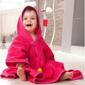 buttinette Frottier-Poncho, pink, 55 x 71 cm