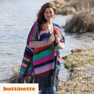 Strickanleitung ? Poncho im Bohostyle aus Woll Butt Heidi
