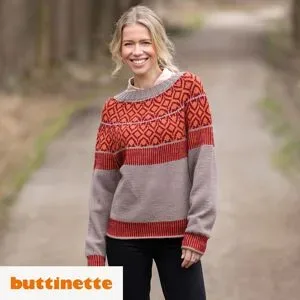 Strickanleitung ? Jacquard-Pullover aus Woll Butt Primo Madeleine