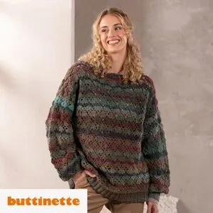 Häkelanleitung ? Oversized Häkelpullover aus Woll Butt Cleo