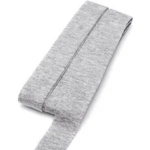 buttinette Jersey-Einfassband, hellgrau, Breite: 2 cm, Länge: 3 m