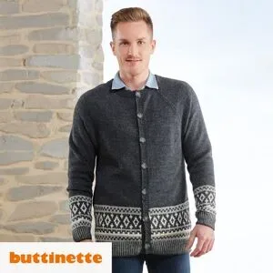Strickanleitung ? Jacquard-Cardigan aus Woll Butt Söckli