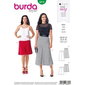 burda Schnitt 6818 ?4-Bahnen-Rock?
