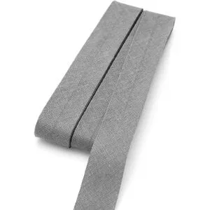 buttinette Baumwoll-Schrägband, grau, Breite: 2 cm, Länge: 5 m