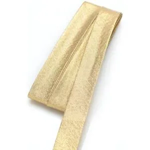 buttinette Schrägband, gold glitzernd, Breite: 2 cm, Länge: 5 m