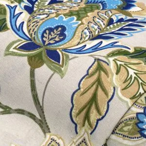 Dekostoff Fantasieblumen blau 