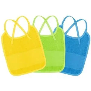 buttinette Sticklätzchen 3er-Pack, dunkelblau, lemon, sonnengelb