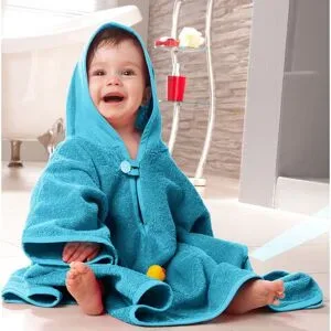 buttinette Frottier-Poncho, türkis, 55 x 71 cm