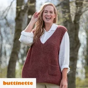 Strickanleitung ? XL-Kuschelpullunder aus Woll Butt Primo Ava