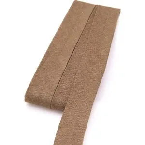 buttinette Baumwoll-Schrägband, hellbraun, Breite: 2 cm, Länge: 5 m