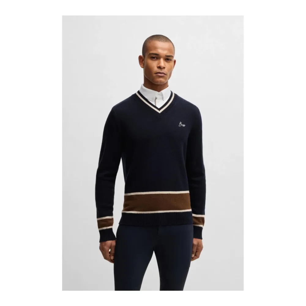 BOSS Equestrian Pullover Harward - Sky Captain -  Grösse: M